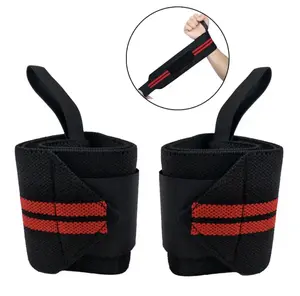 FREE SHIPPING: 1 Pair Adjustable Bandages Weightlifting Wristbands Wrist Protector Brace Professional Sports Grey