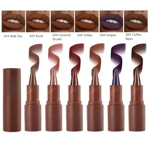 2-in-1 Matte Velvet Cosmetic Lipliner & Lipstick Crayon with Cone Tip - Shea-Infused, Lip Care, 8 Pigmented Colors, Smooth, Compact, Nourishing, Easy-to-Use, Non-Smudging, Long-Lasting for Flawless Contour