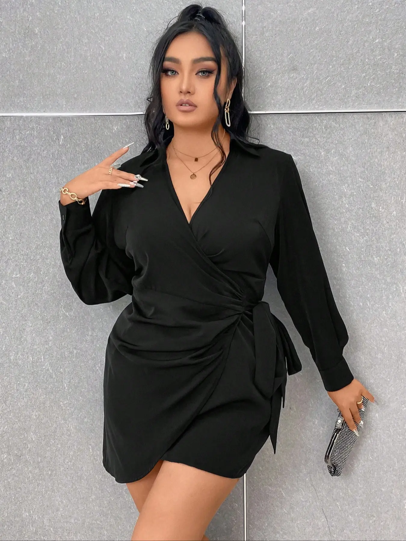 Elegant Plus Size Fashion Slimming Dress, Spring & Fall Woven Fabric, Thin Summer Fit, Fitted Design for Women - TikTok Shop Elegant Plus Size Fashion Slimming Dress, Spring & Fall Woven Fabric, Thin Summer Fit, Fitted Design for Women - TikTok Shop