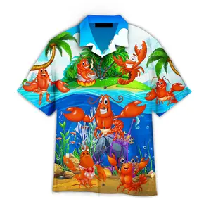 Lobster Hawaiian Shirt, Menswear, Clothes
