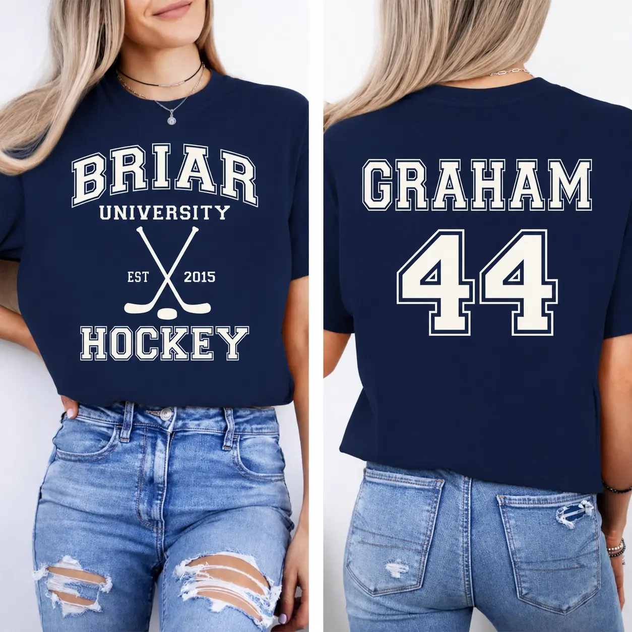 BRIAR HOCKEY T- Shirt - Off Campus Hockey Shirt Unisex Heavy Cotton Tee - Booktok