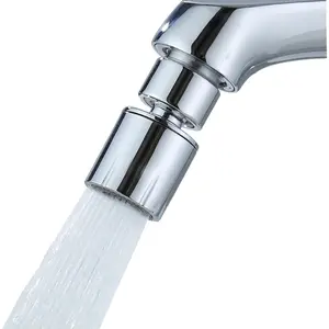 Swivel faucet aerator(Heavy), Dual-function 2-Flow Sprayer Faucet Head, 360° large Angle Swivel kitchen sink aerator,kitchen 55/64 inch female thread faucet extender, Sink Aerator Chrome