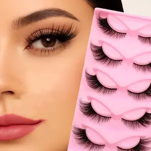 Self-Adhesive Cat Eye False Eyelashes 5/10/15 Pairs Natural J-Curl Lashes Lightweight Reusable No Glue Needed Soft Glam Look Multi-Length 10-21mm Ideal for Daily Party Makeup Synthetic Flawless Gentle Cosmetic