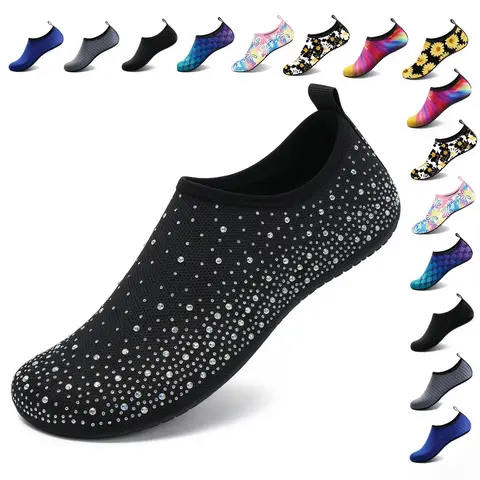 Women's Minimalist Comfortable Water Shoes Quick-Drying Water Socks Barefoot Slip-On Suitable For Beach Outdoor Running Sneakers Watershoes Lightweight Breathable Watershoes Water Sports Footwear Sporty Water Shoes Pool Shoes