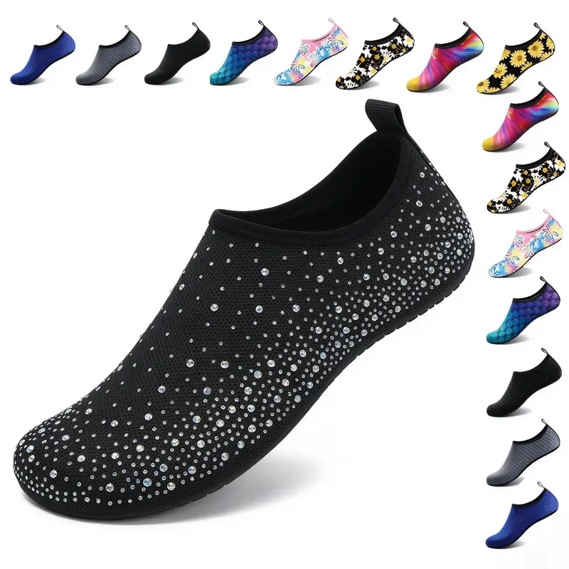 Women's Minimalist Comfortable Water Shoes Quick-Drying Water Socks Barefoot Slip-On Suitable For Beach Outdoor Running Sneakers Watershoes Lightweight Breathable Watershoes Water Sports Footwear Sporty Water Shoes Pool Shoes