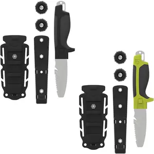 Gear Aid 3" Tanu Dive and Rescue Blunt Tip Fixed Knife with B.C.D. Adaptor