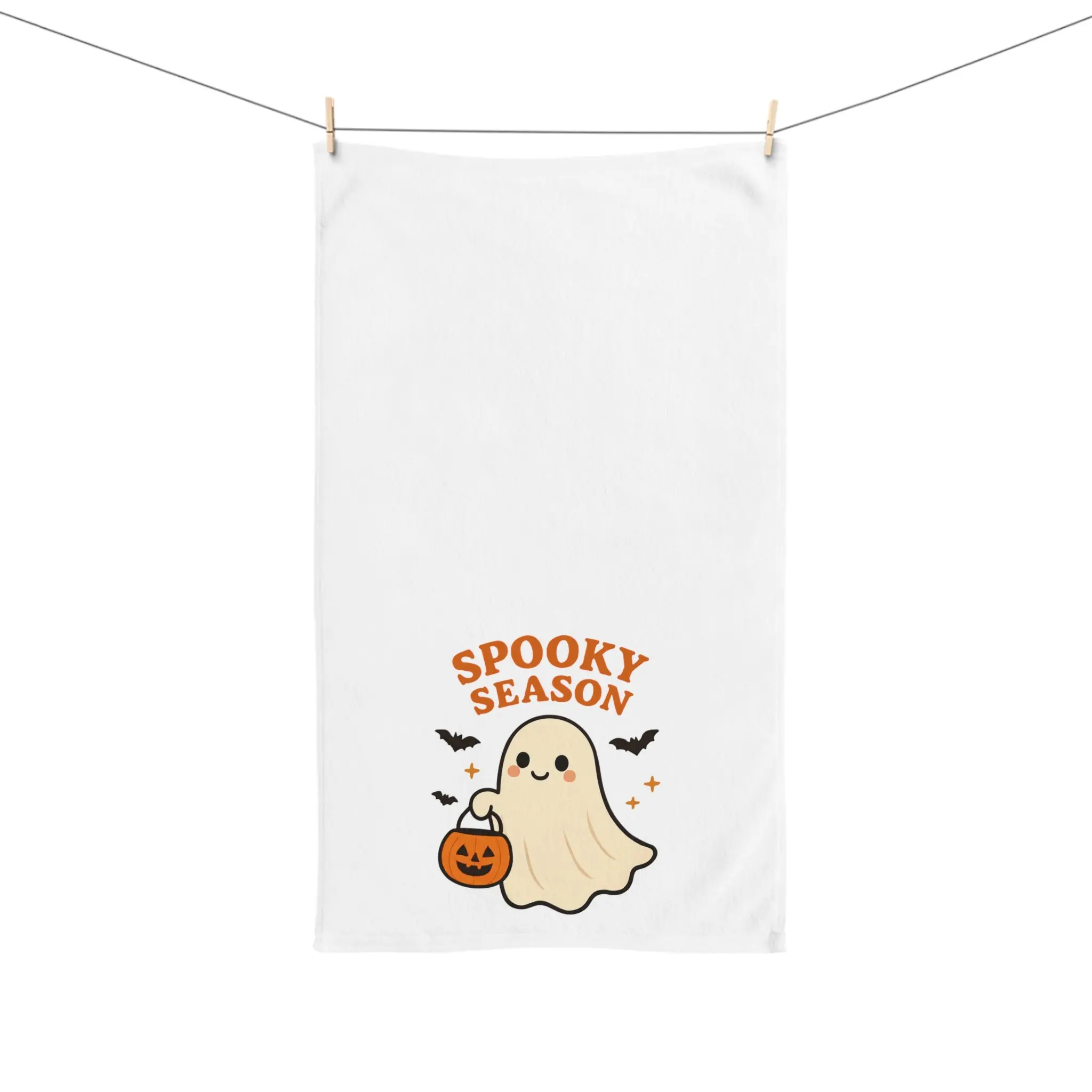 Spooky Season Hand Towel, Halloween Kitchen Towel, Cute Ghost Towel, Fall Decor Towel, Gifts for Pumpkin Lovers