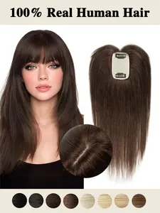 Toppers Human Hair With Clips Hair Toppers For Women Natural Włosy For Thin Hair One Piece Toppers 5x9cm Base Topper