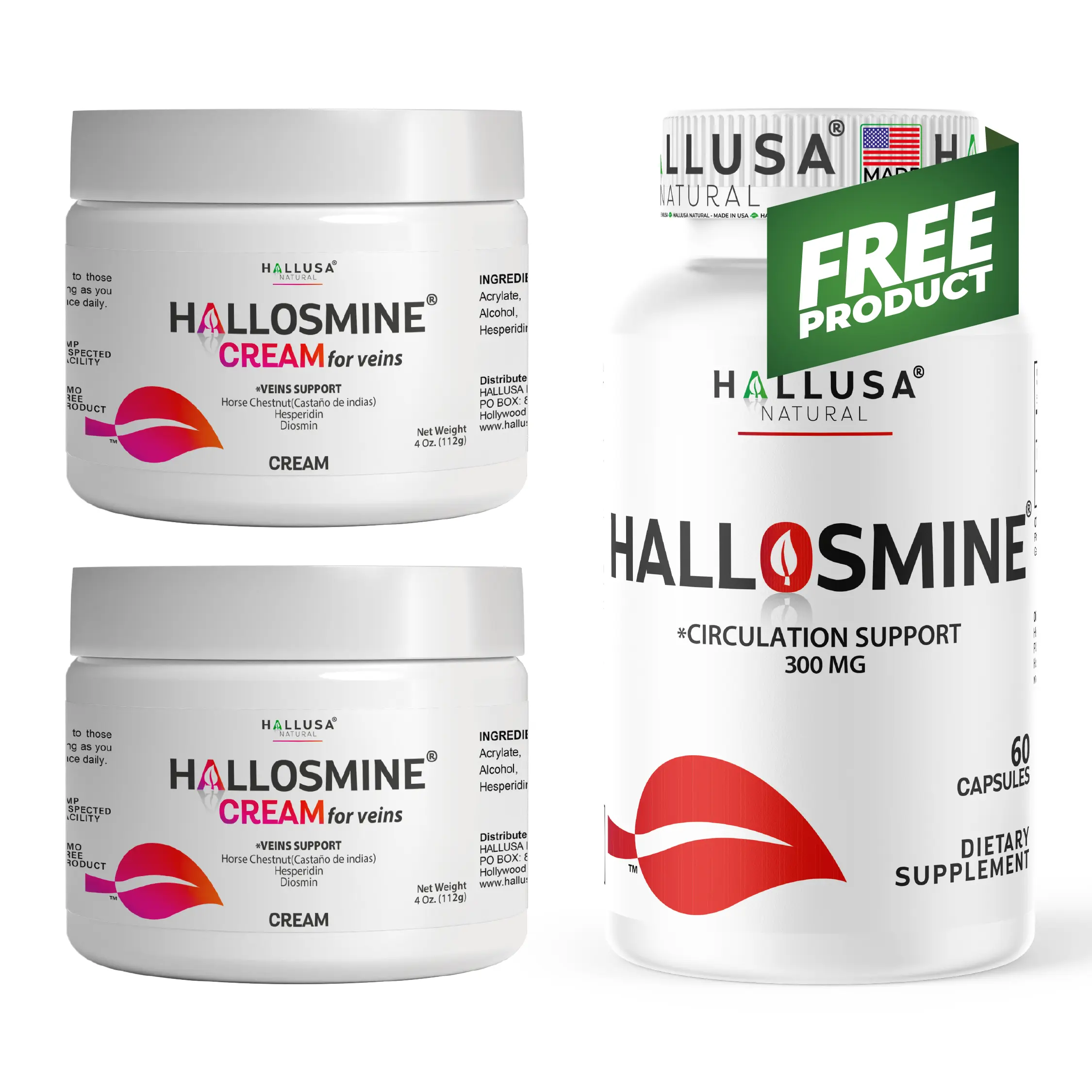 FREE HALLOSMINE + 2 CREAM