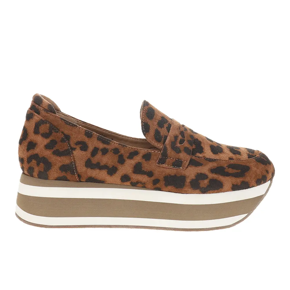 Corkys Womens Sheesh Platform Slip On Loafers Casual - Brown
