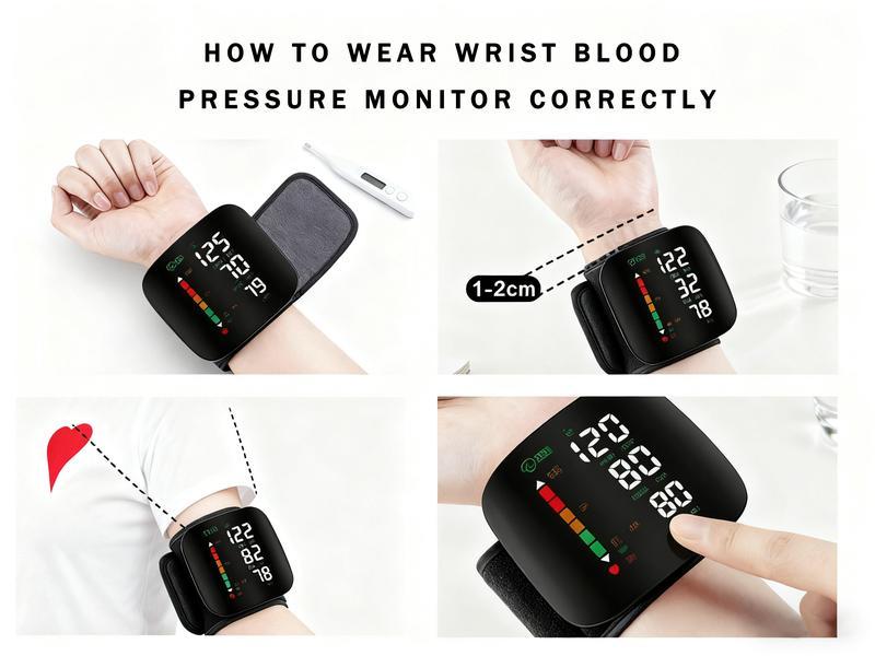 【Valentine Gift】Rechargeable Wrist Blood Pressure with LED Touch Screen, Voice Broadcast & 99x2 Memory — Accurate Home BP Tracking Made Simple,Suitable 5.3 - 7.6 inches 【Valentine Gift】Rechargeable Wrist Blood Pressure with LED Touch Screen, Voice Broadcast & 99x2 Memory — Accurate Home BP Tracking Made Simple,Suitable 5.3 - 7.6 inches