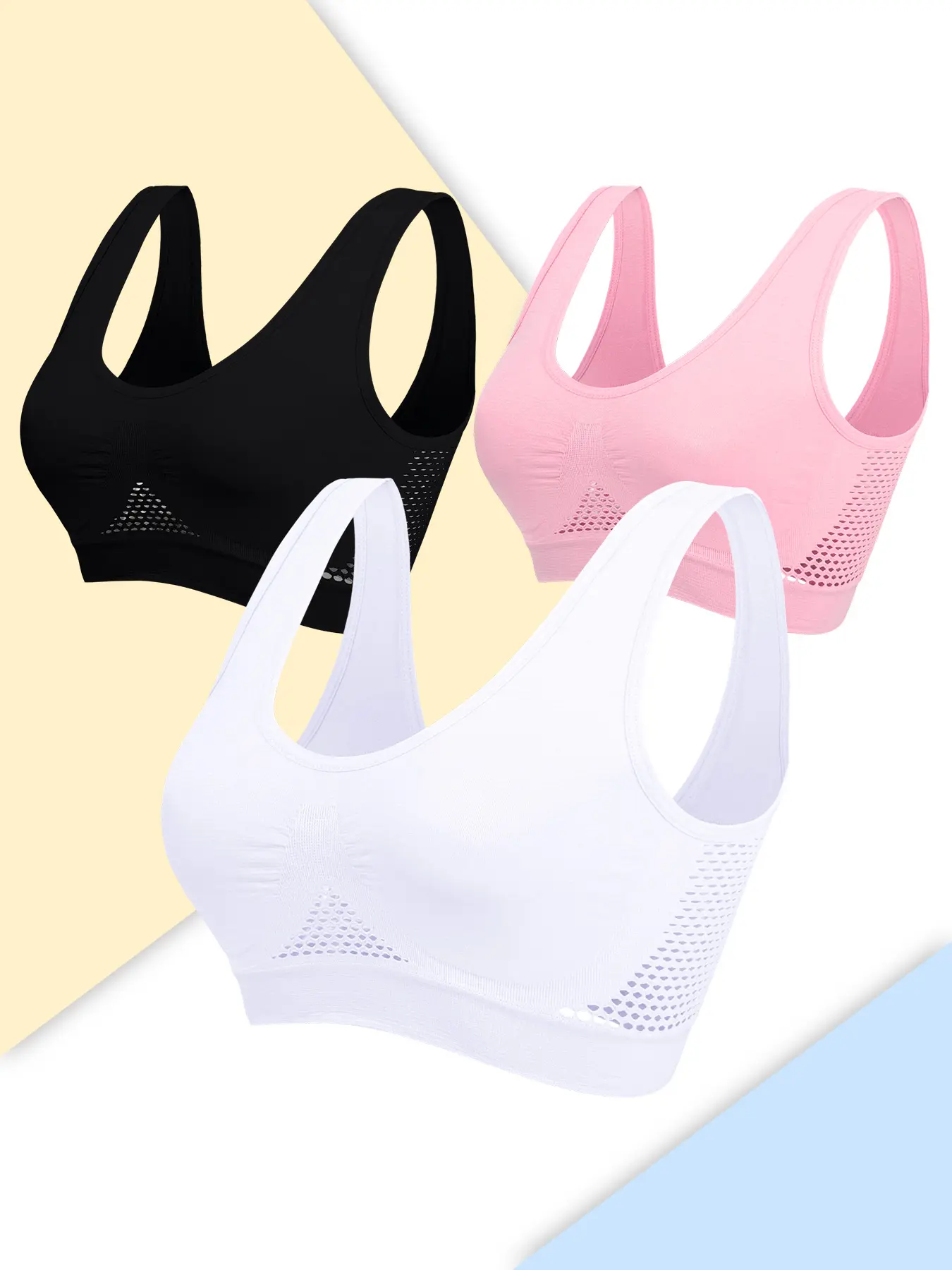 black + pink + white.