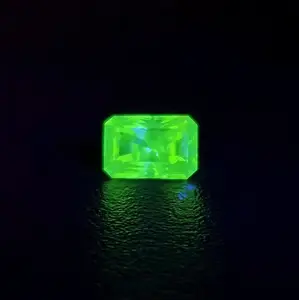 1.65 ct LuAG Radiant Fancy Cut Gemstone - UV Reactive - Gem for Jewelry