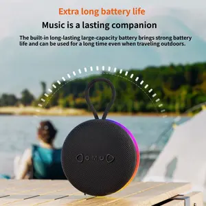 Portable Bluetooth Speaker with RGB Lighting and Handle, Magnetic Snap-On Charging, Wireless Music Player, USB Rechargeable, for Indoor and Outdoor Entertainment