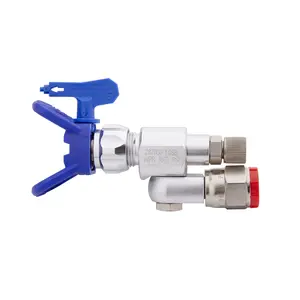 3 sets of airless spray nozzles, 1 set of 519 blue nozzle, equipped with 1 universal head and 1 nozzle base, suitable for airless spray machines and paint accessories, Sprayer Nozzle, Spray Nozzle Tips