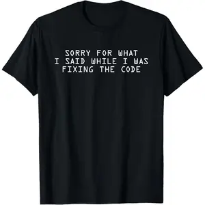 Funny Coding T-Shirt for Men Women Code Fixing Meme Fix Idea T-Shirt,Made in USA