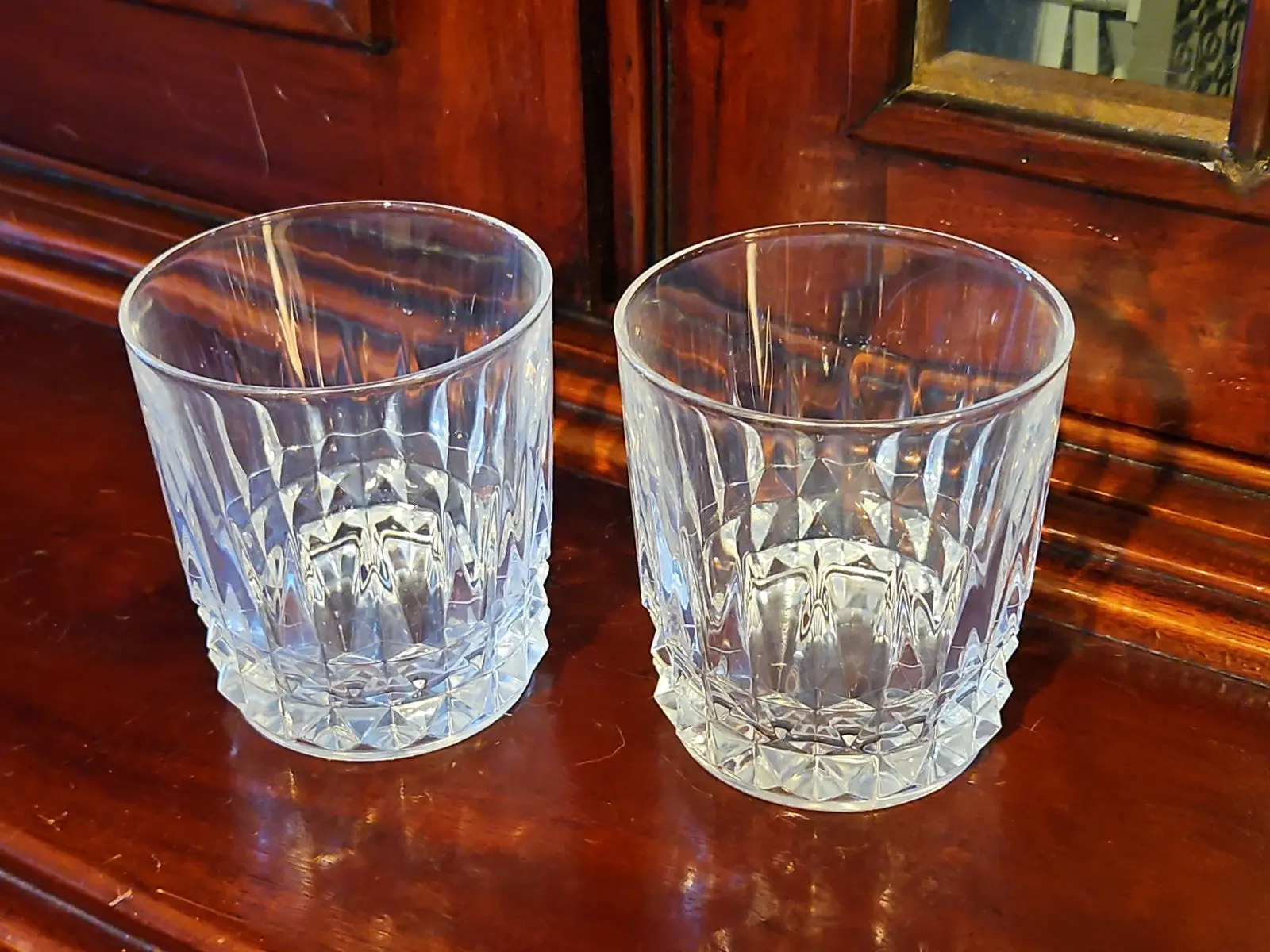 Set Of 2 Vintage Cristal D’Arques Tuilleries Villandry Old Fashioned Glasses