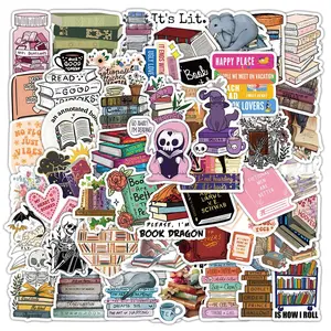 Book Sticker, 150pcs/set Waterproof Matte Finish Sticker for Laptops, Water Bottles, Luggage, Party Favors, Stickers for Book Lovers, Teens, Adults, Teachers, and Students, Multiple Uses, Ideal for various items, Party Favor Ready