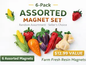 Farm Fresh Magnets – 6-Pack Assorted Magnet Set Chosen By Seller