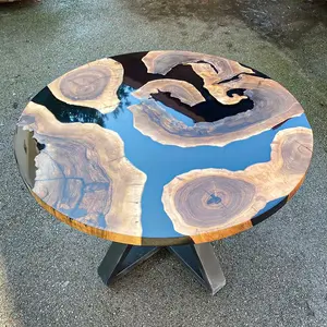 [BCS005] Black Walnut Wood Epoxy Table custom epoxy river slab table, Executive Desk, Custom Large Epoxy River Table, Solid Wood Slabs Table, Large Computer Office Desk Workstation, Business Furniture for Home Office