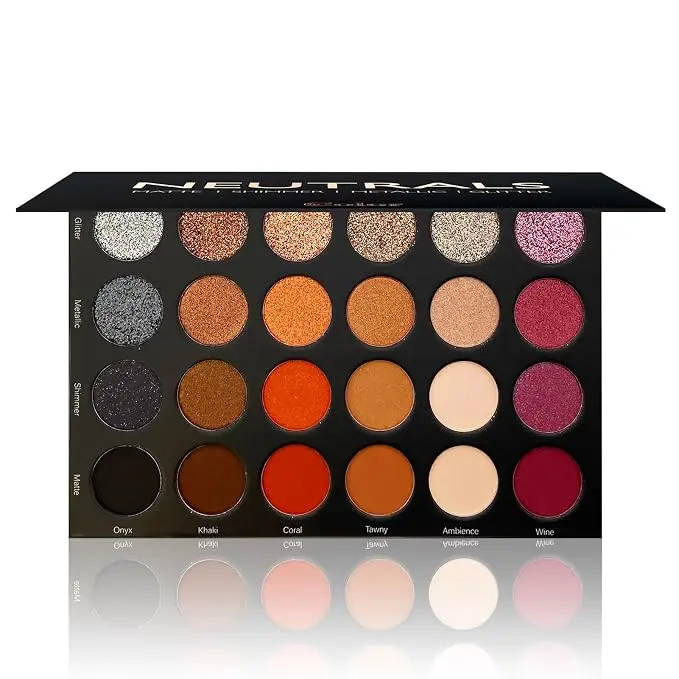 Matte/Shimmer/Metallic.Glitter Finish, Highly Pigmented Eye shadow Makeup, Long- Wearing Eye Palette, Eye Makeup Kit with Easy-to-Blend Shades