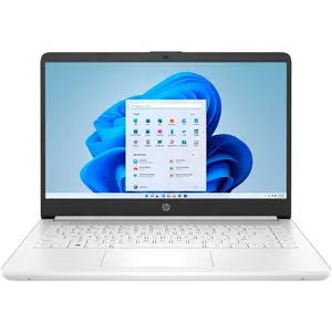 HP 14" Laptop – Intel Celeron N4500, 4GB RAM, 64GB eMMC, Micro-Edge Anti-Glare Display, Intel UHD Graphics, Wi-Fi 6, Copilot Key, Windows 11 Home, Snow White
