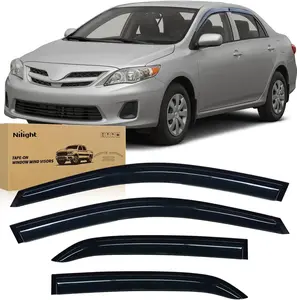 Nilight Window Rain Guards for Toyota Corolla 2009 2010 2011 2012 2013, Out-Channel Window Visors Vent Wind Deflectors-4PCS