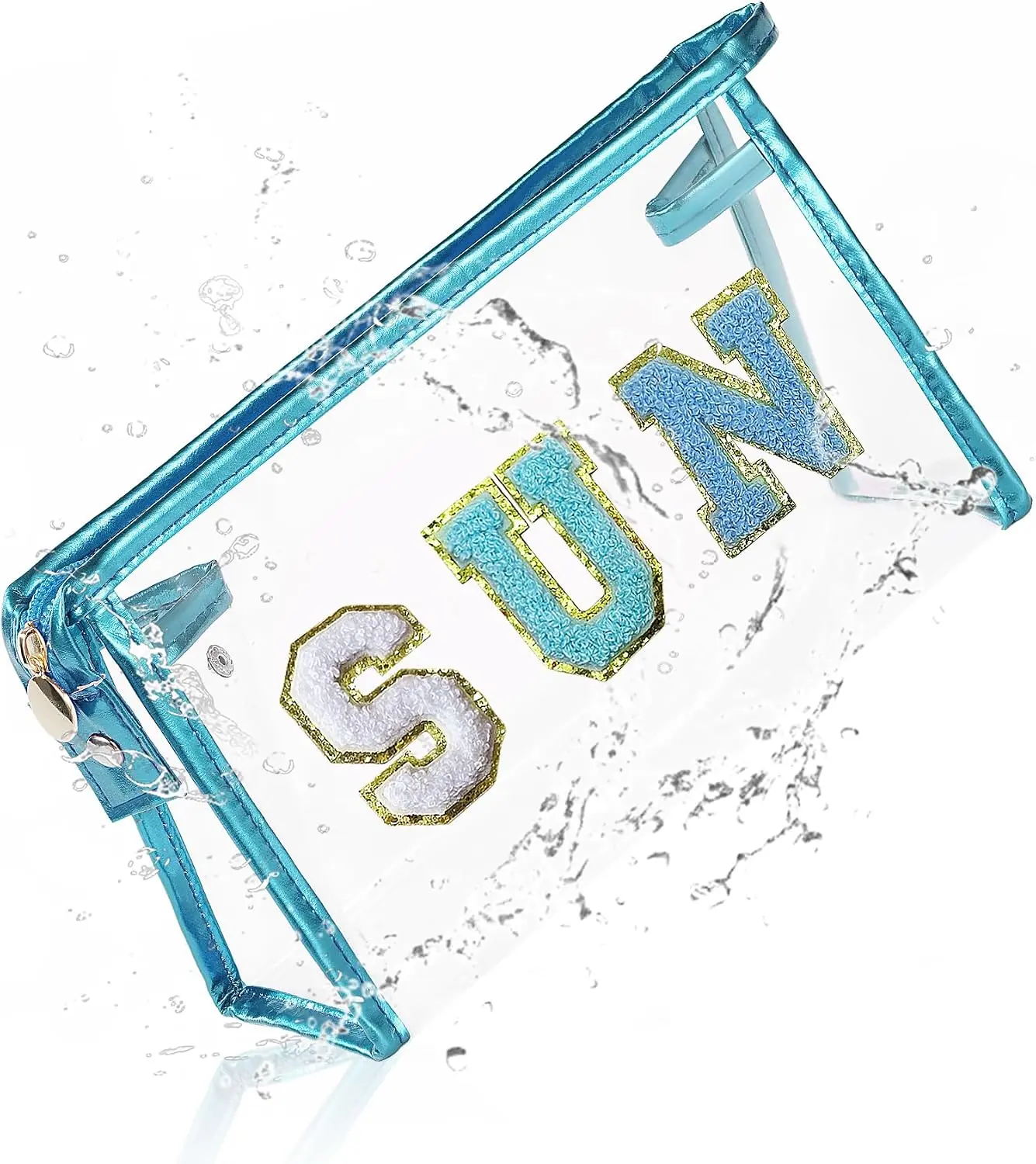 Sunscreen Bag Clear Makeup Toiletry Pouch Beach Vacation Essentials for Women Teen Girls Trip Gifts Summer Pool Travel Must Have Accessories Waterproof Stuff