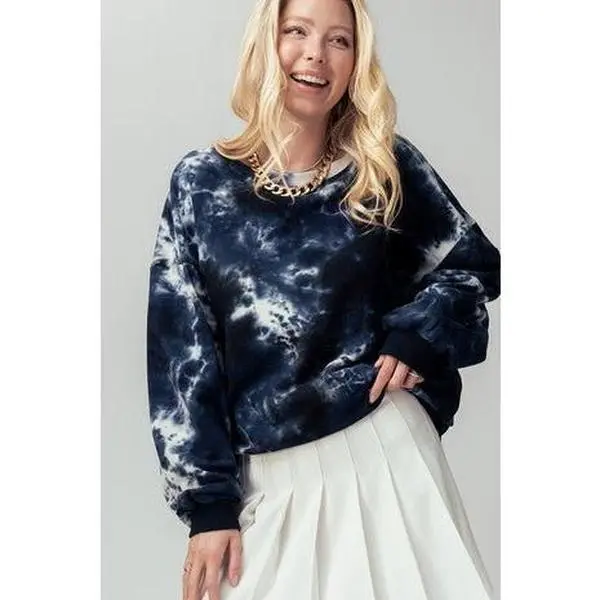 Cosmic Blue Over Sized Sweater