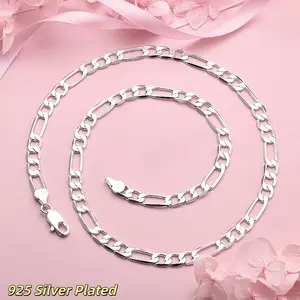 Hypoallergenic 925 Silver Plated Link Necklace, 8mm Width, 50–65cm Length Anti-tarnish and fade-resistant, this necklace is perfect for everyday wear by both men and women, complementing all styles. It’s the ideal gift for your loved one.