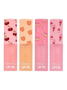 Beauty Creations Sweet Dose Lip Gloss Oil Glossy Hydrating Moisturizing Makeup with Jojoba Oil and Vitamin E. Lipstick Pack