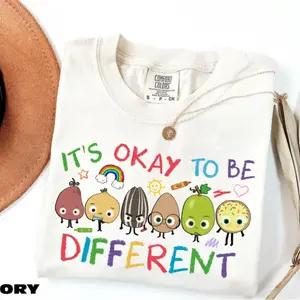 It's Okay To Be Different Shirt, Autism Awareness Tee, Teacher Autism Sweater, The Good Egg Sweatshirt, Positive Comfort Colors T-Shirt