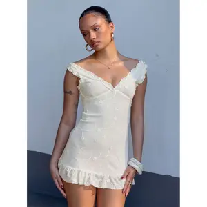 Feeling Alive Tie Back Mini Dress White