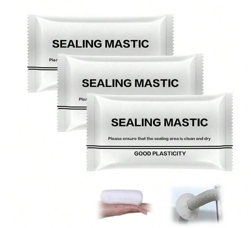 1pc Air Conditioner Vent Blocker Putty White Rubber Waterproof Sealing Glue for Holes & Drain Pipes Odor Proof