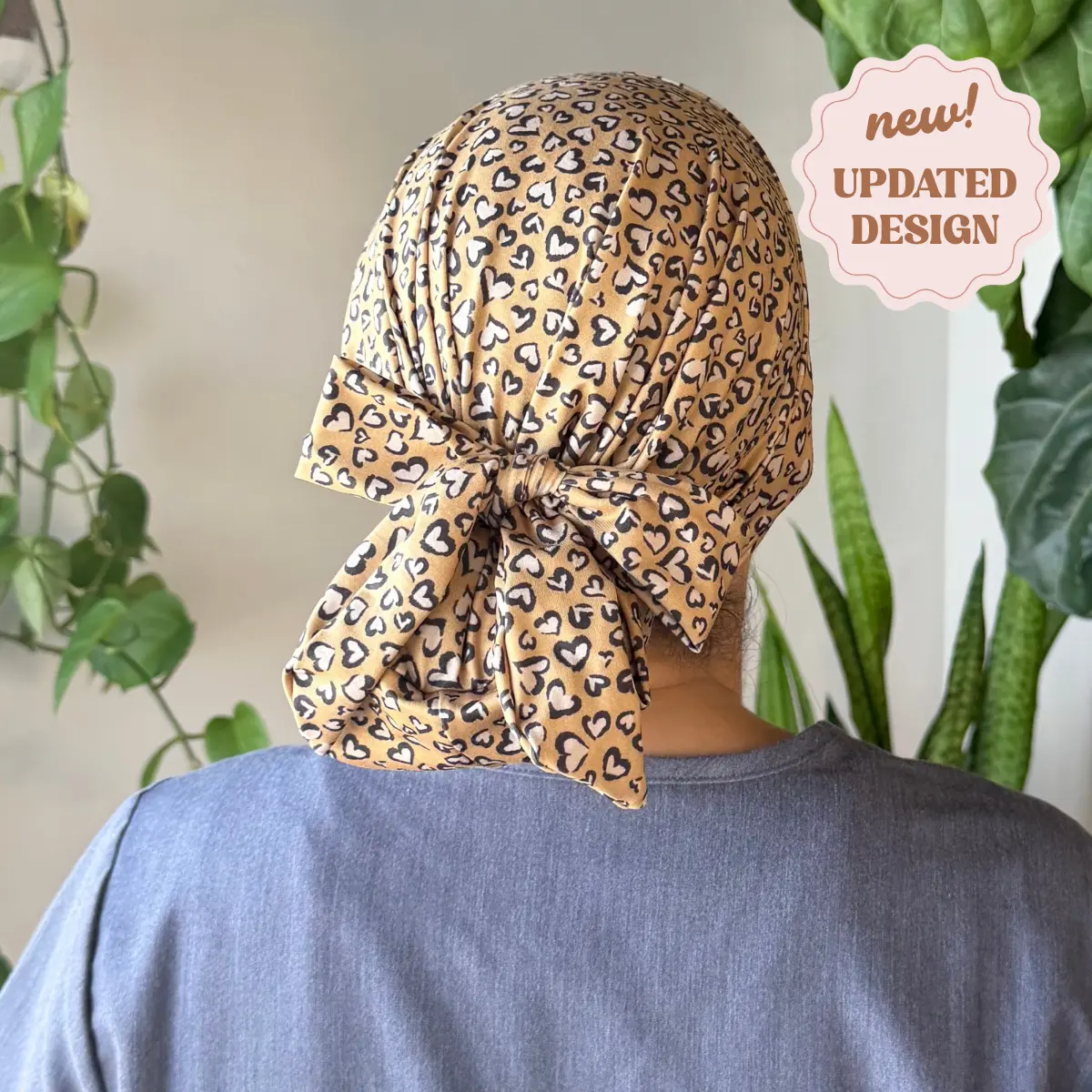 I Heart Leopard Modern Scrub Cap