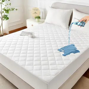XL  Mattress Protector - Quilted Breathable Mattress Pad with 100GSM Filling, Noiseless Soft Mattress Cover,Deep Pocket Fits up to 20 inch,White