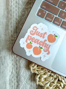 Just Peachy Sticker - Peach Stickers for Hydroflask - Water Bottle Sticker - Country Stickers - Waterproof Stickers