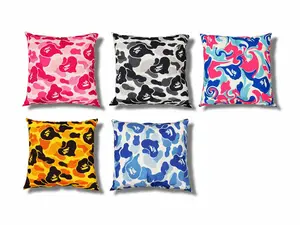 Caviar Classic Bape Camo ABC 18x18 Stuffed Throw Pillow with Zipper Decor Bathing Streetwear Hype for Trendy Home Decor Soft Structured Feel Durable Textured Fabric