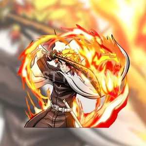 Fire Hashira Waterprood Sticker