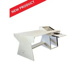 Side Car Hybrid Producers Desk with 20 U Rack Space & Convenient Rear Rack Rail for Monitors and Accessories