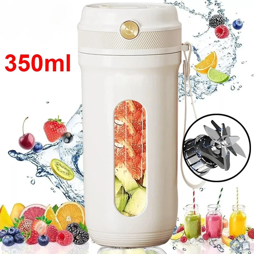Portable Blender, Personal Size Eletric USB Juicer Cup, Fruit, Smoothie, Baby Food Mixing Machine Magnetic Secure Switch, Mini Blender Mixer for Home/