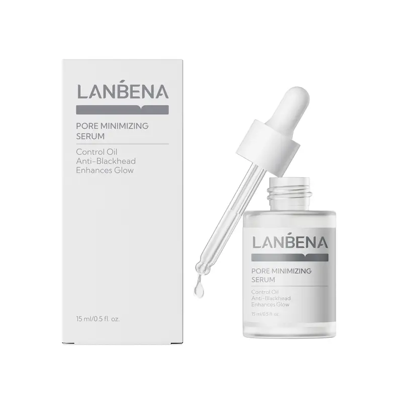 LANBENA Pore Control Gel Serum Bottle - Plant-Based Natural Skincare with Bellis Perennis Extract, Firming, Moisture-Boosting, Skin Repair, Barrier Support for Oil-Prone Skin, 15ml, 36-Month Shelf Life