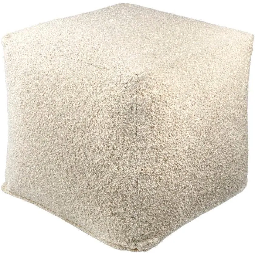 Mark&Day Bryony Modern Off-White Boucle Pouf