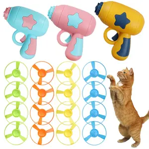 15-Piece Cat Fetch Toy Set with Colorful Flying Propellers Interactive Toys for Kitten Chasing Training in Vibrant Colors Safe Non-Toxic High-Quality Plastic tiktokshopspringglowup