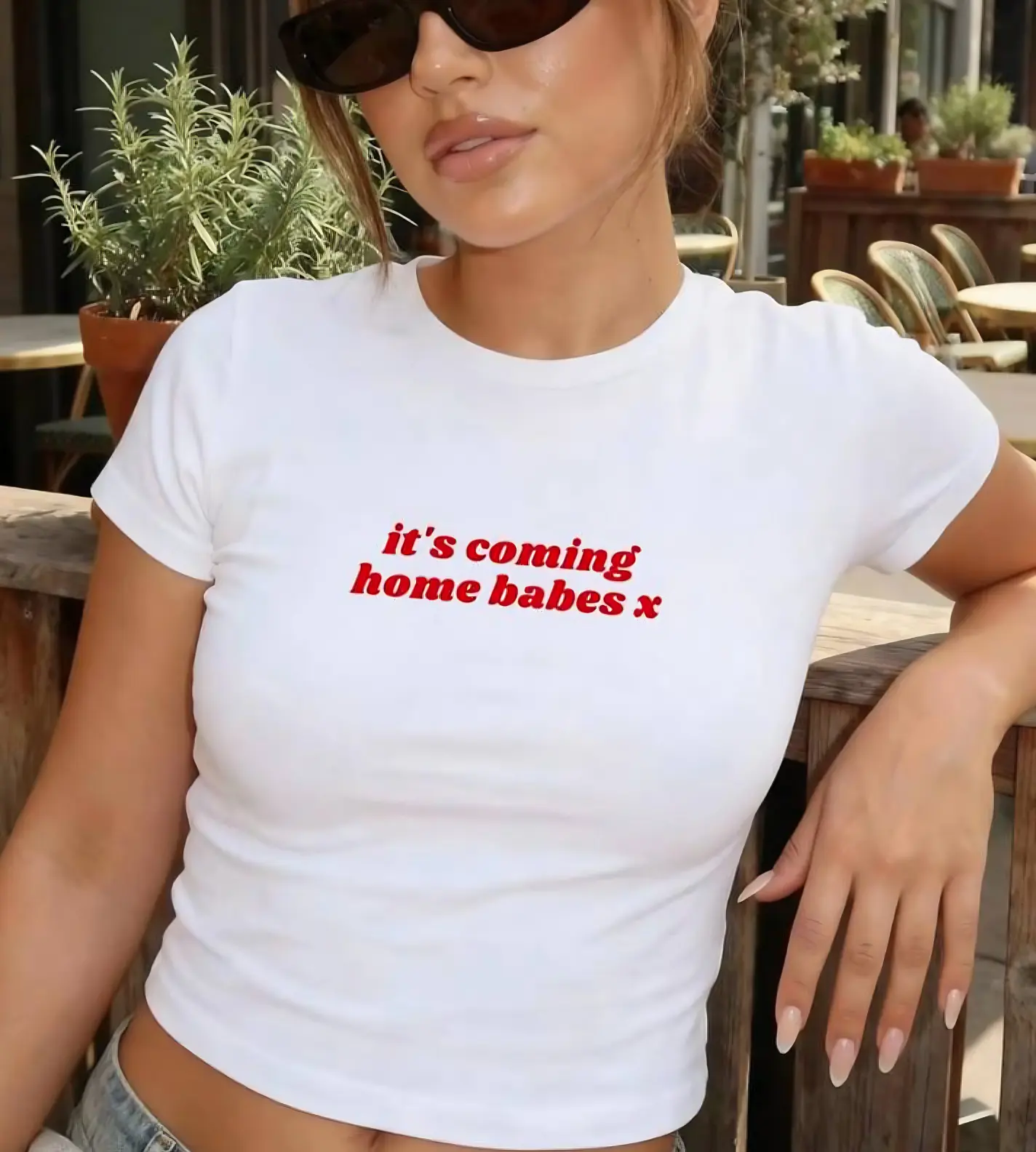 It's Coming Home Babes Baby Tee, England Football Graphic Baby Tee, Womens Cropped T-Shirt, Funny Soccer Fan Gameday Top, Women's Soccer Fan Baby Tee, Funny Match Day Fitted T-Shirt