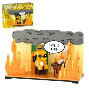 BUILDIFY Fine Dog Building Blocks Set - Funny Internet Meme Dog, Compatible with Lego, 403 Pcs, Easy Assembly, Safe ABS Material, STEM Educational Toys, Birthday Gift, Crafts, Brick Wall Suit