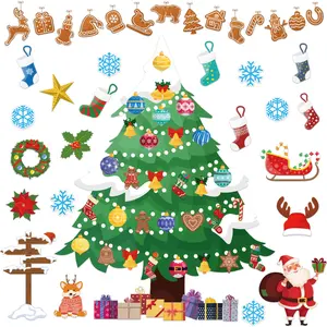 Big Christmas Tree DIY Wall Decorations, Christmas Tree Bulletin Board Decorations, Big Christmas Tree Puzzles Paper Cutouts with 120Pcs Glue Points Set for School, Class, Home, Winter Holiday Chalkboard Wall Decor Christmas Party Decorations