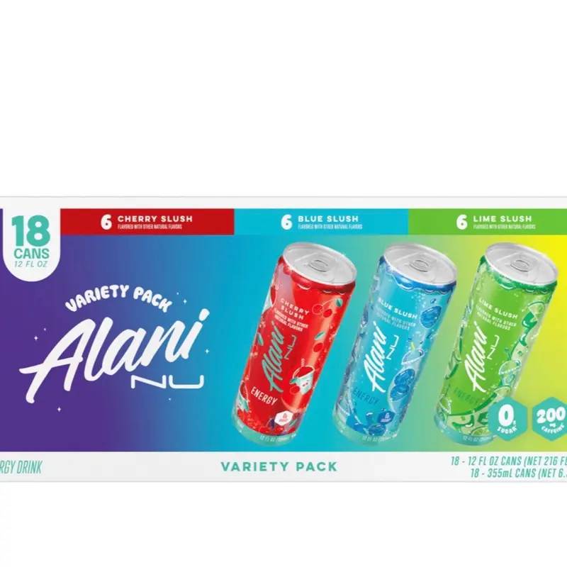 Alani Nu Energy Drink Variety Pack - 12 fl oz Cans, 18 Count Alani Nu Energy Drink Variety Pack - 12 fl oz Cans, 18 Count