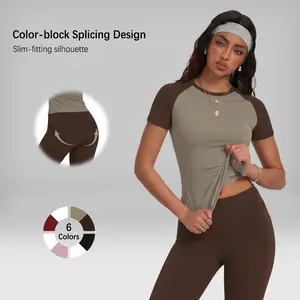 NVWA Womens Summervibes 2 piece sets for summer Short Sleeve T Shirts  Slim Fitted Raglan Color  Tops Matching   Tight-Fitting Trousers 2026 Basic Casual Y2k Stretchy Tee Suitable for Outdoor Casual Wear and Sports-Style Fitness Apparel Outdoor Fun,summer