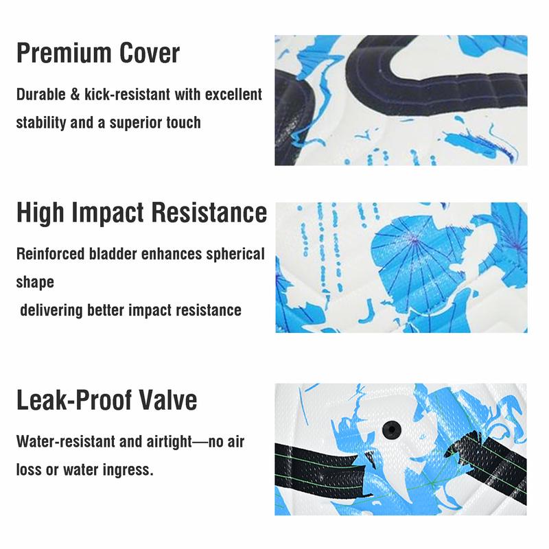 Size 5 Soccer Ball with Gifts PU Leather Football Balls Ideal Gifts for Outdoor Play Includes  Gifts